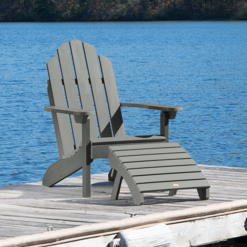 Bay Isle Home Nelsonville Plastic Adirondack Chair with Ottoman Wayfair